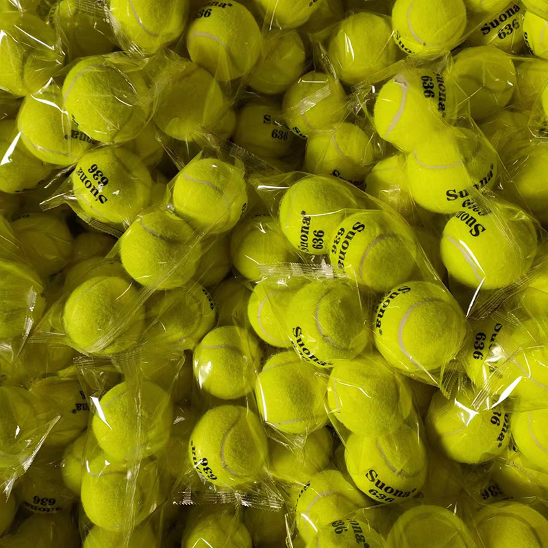 厂家直销网球批发训练比赛专用橡胶网球毛呢化纤无压袋装现货供应详情7