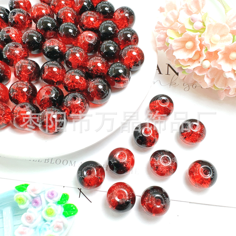 10mm彩色琉璃玻璃珠散珠手链项链手串串珠子手工DIY饰品配件材料详情5