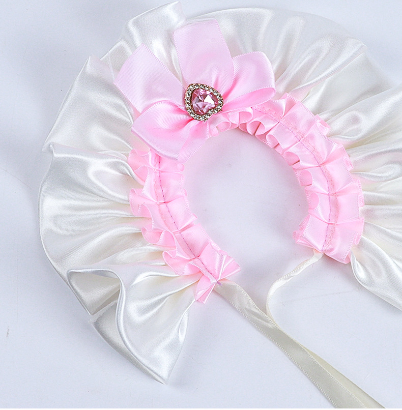 宠物口水巾蝴蝶结猫咪围脖蕾丝蝴蝶结款小猫口水巾项圈宠物围巾详情5