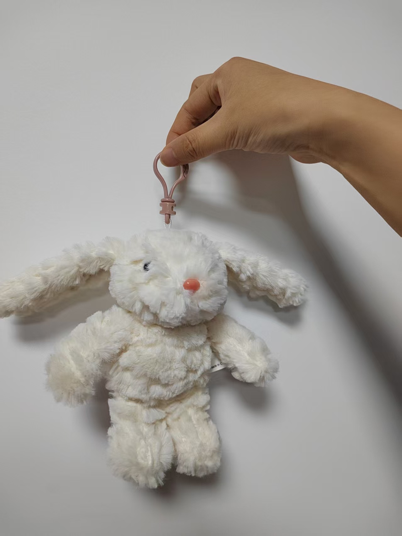 Cute long-haired plush keychain pendant with drooping ears, Bonnie rabbit doll doll jellycat rabbit plush toy pic 2