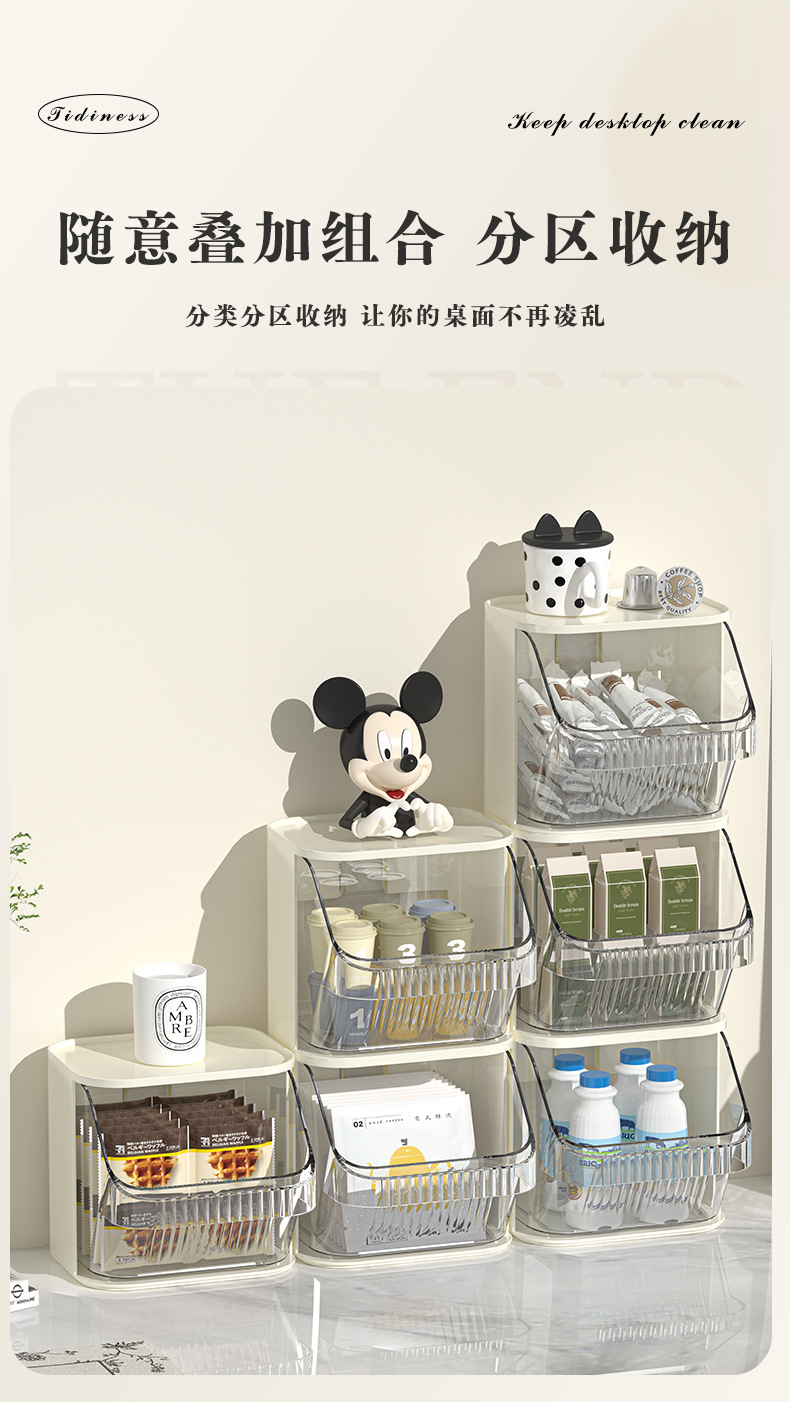 茶包收纳盒办公桌胶囊咖啡收纳架桌面置物架亚克力茶叶零食茶水间详情3