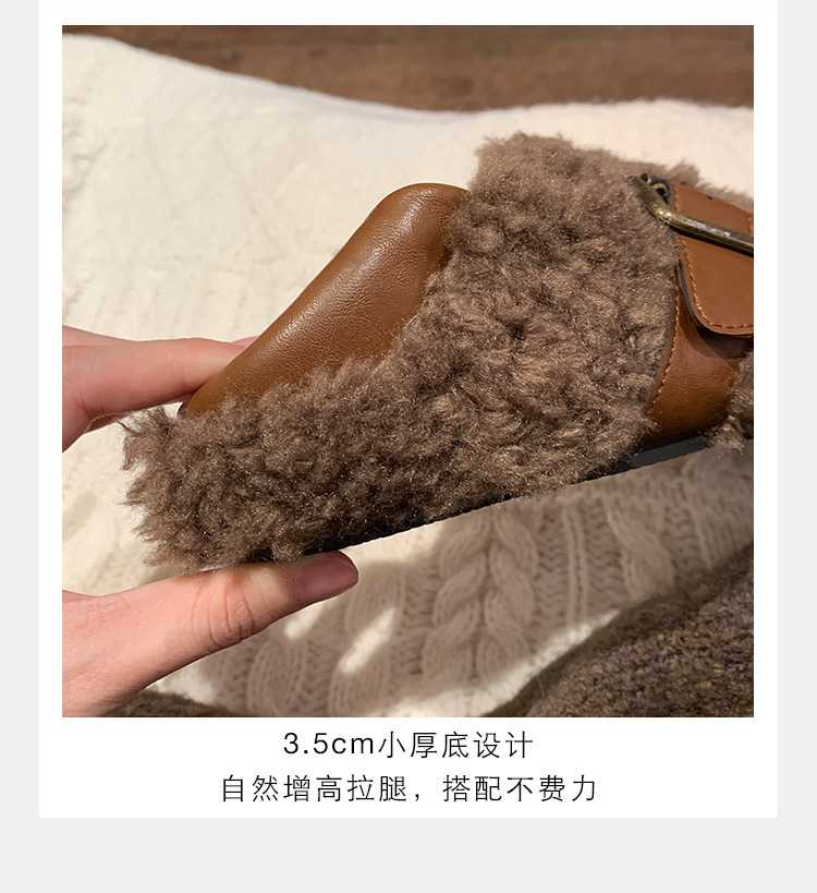 Warm and cozy plush slippers for women, winter home cotton slippers, warm and comfortable, anti-slip thick-soled plush slippers for women pic 7