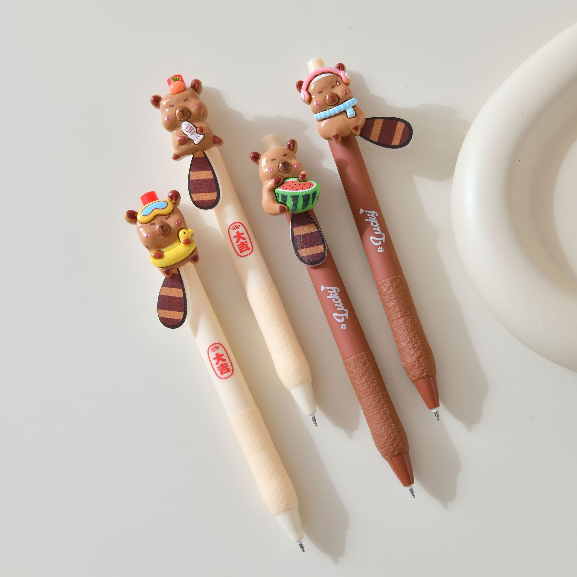 Wholesale of new Kapipala tail-shaking press gel pen 0.5mm anti-slip grip quick-drying creative stationery pic 4