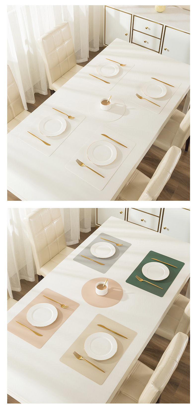 PU皮革餐垫餐桌垫防烫碗垫子隔热垫家用防水防油污杯垫西餐垫批发详情17