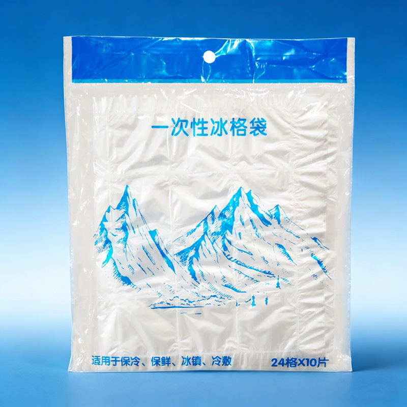 一次性制冰袋自吸冰包生鲜食品保鲜袋冷藏冰袋制冰袋模具24格10片详情3