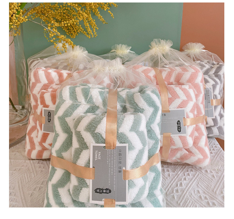 【 Chi Jia 】 Coral Fleece Towel, Bath Towel Set, Beach Towel, Absorbent Mother and Child Towel Gift Box, Thickened Household Towel Set pic 11
