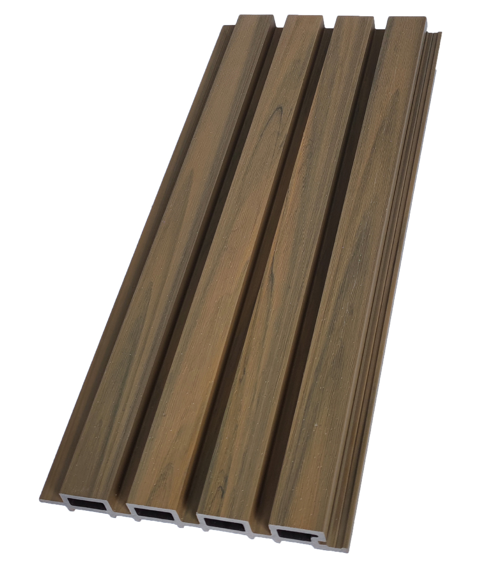 wpc grating wood-plastic Great Wall board, second-generation co-extruded wood-plastic wall panel, wood-plastic fence, outdoor courtyard pic 5