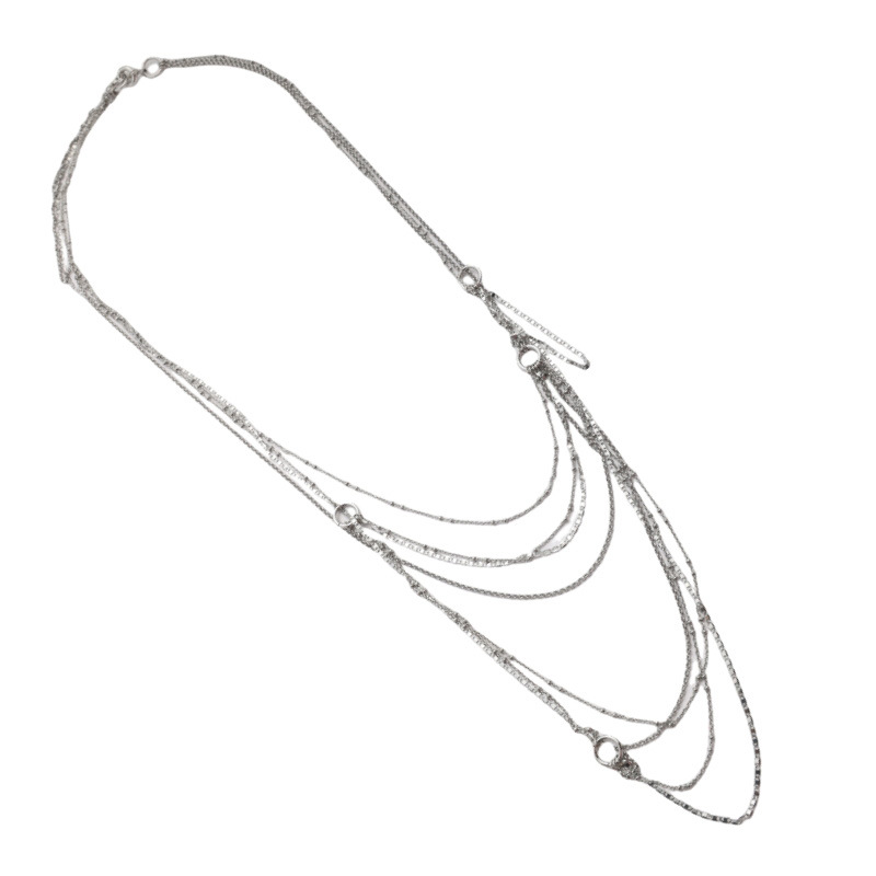 马总张悦儿推荐 Picn*que多层流苏长链细闪瀑布银河项链多层叠戴详情2