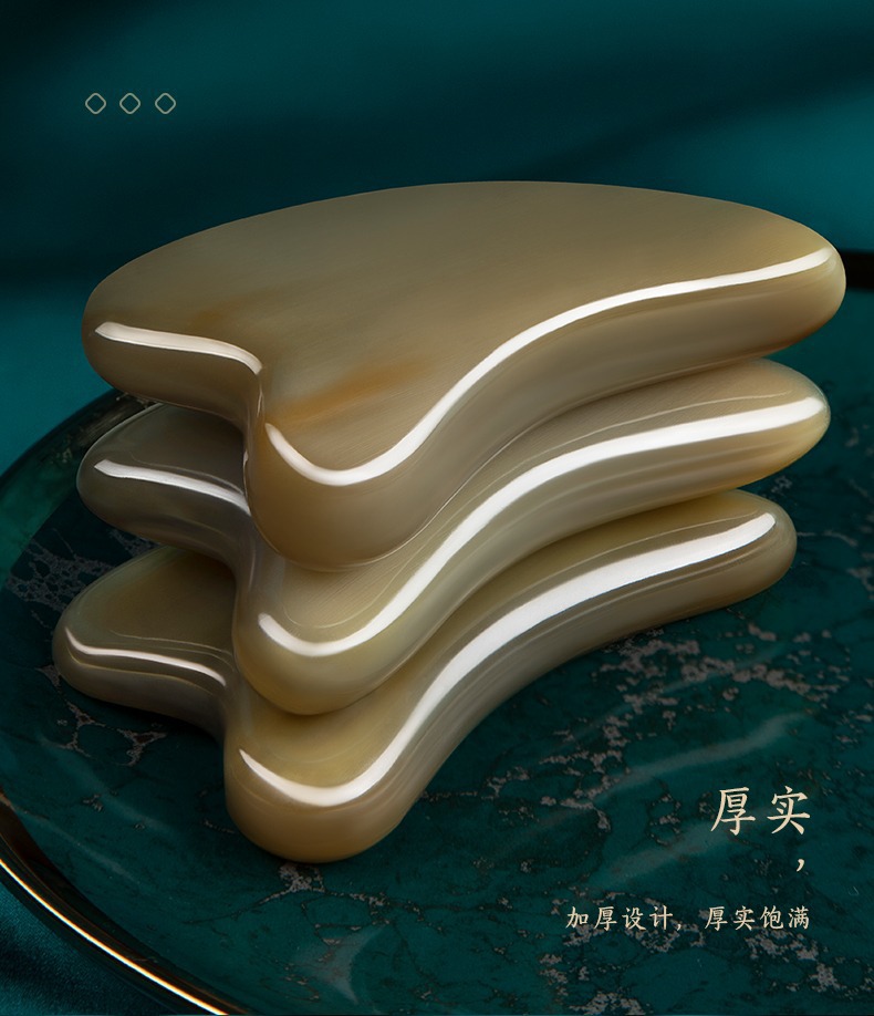 厂家批发牛角刮痧板面部美容刮脸板眼部拨筋棒美容棒脸部全身通用详情9