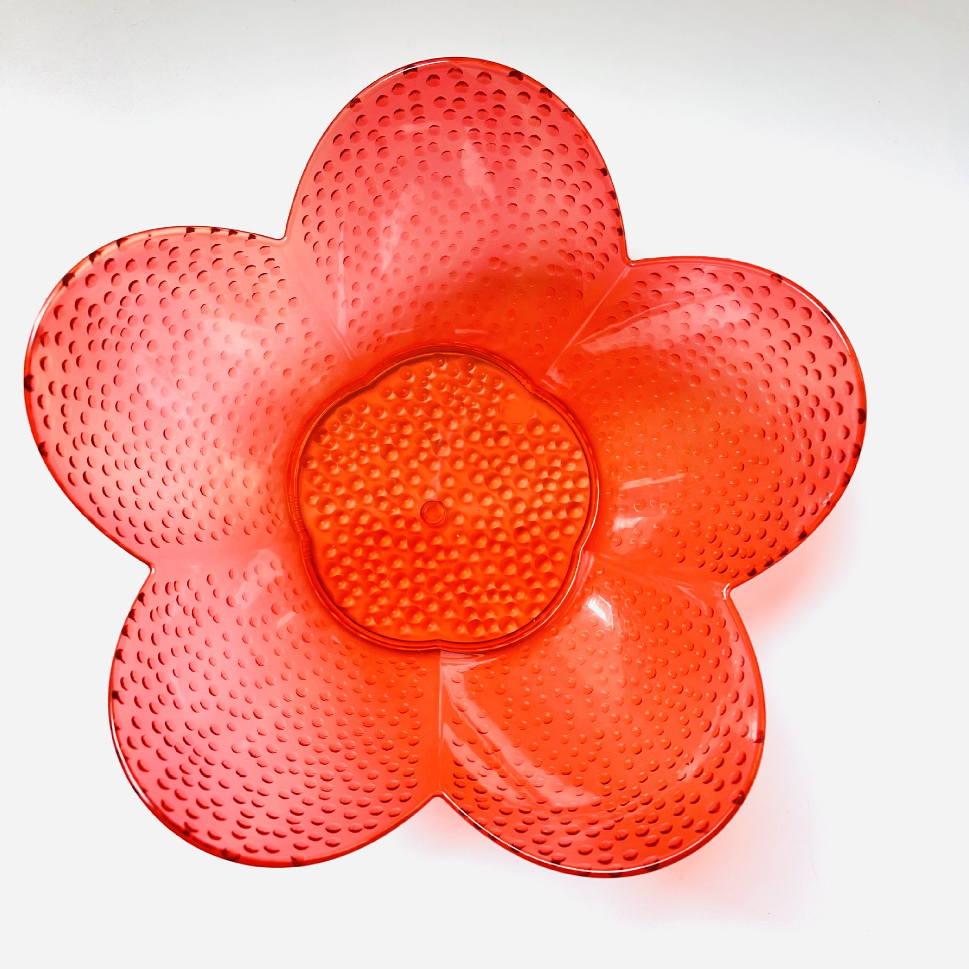 0924 Colorful transparent fruit plate, petal fruit basket, snack plate, plastic candy plate, fruit basket, 1 yuan, 2 yuan, source gift pic 8