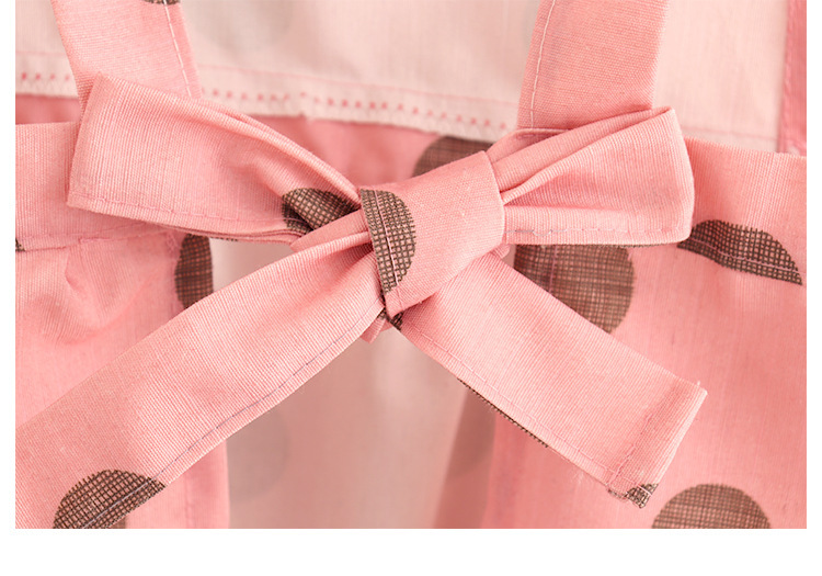 【 Chi Jia 】 French-style large polka dot shoulder strap apron canvas home kitchen adult stain-resistant work clothes pic 5