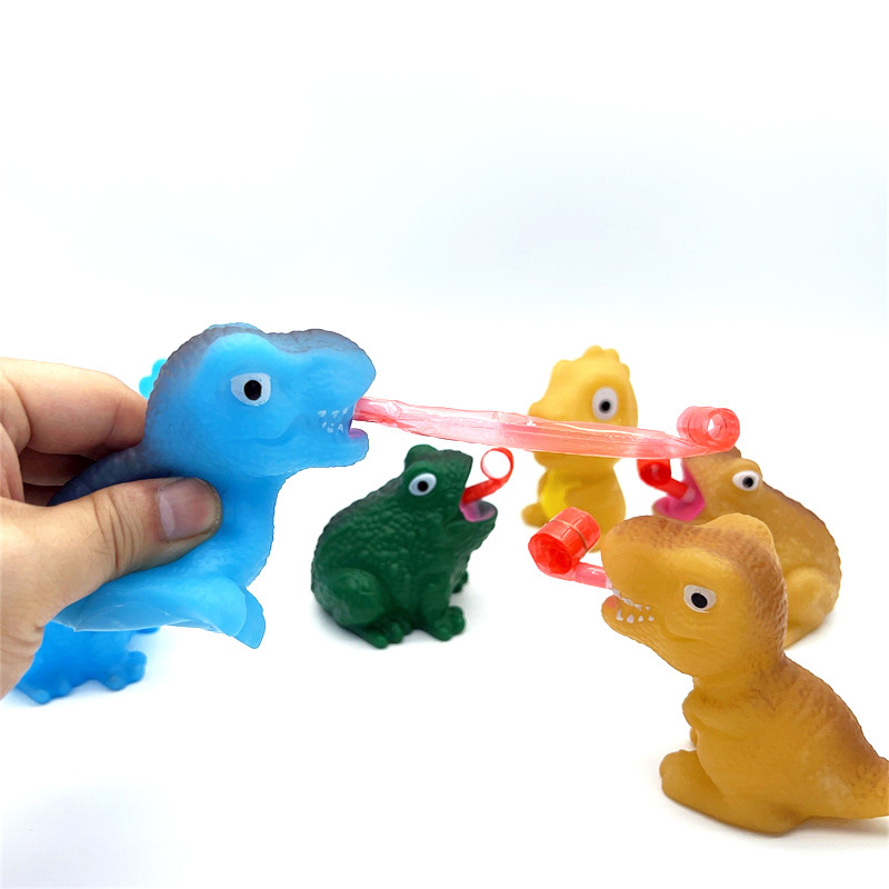 新款发哨声萌宠创意儿童抖音同款青蛙恐龙蛇回弹BB解压玩具吐舌头详情12