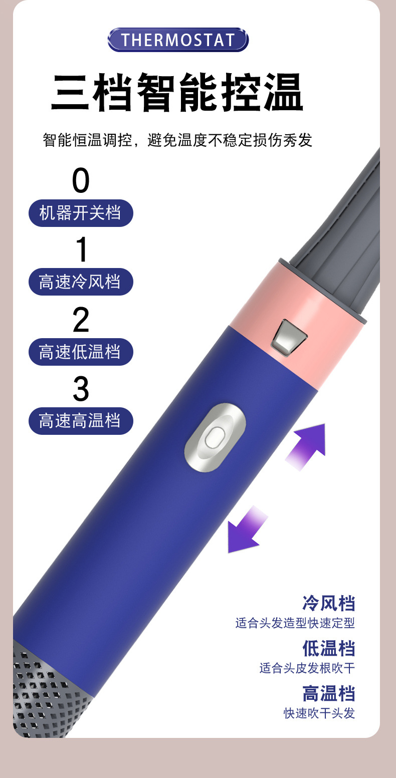 10070品牌5合1家用美发造型器 丰盈顺滑发卷发棒直发板 多功能打造完美发型详情8