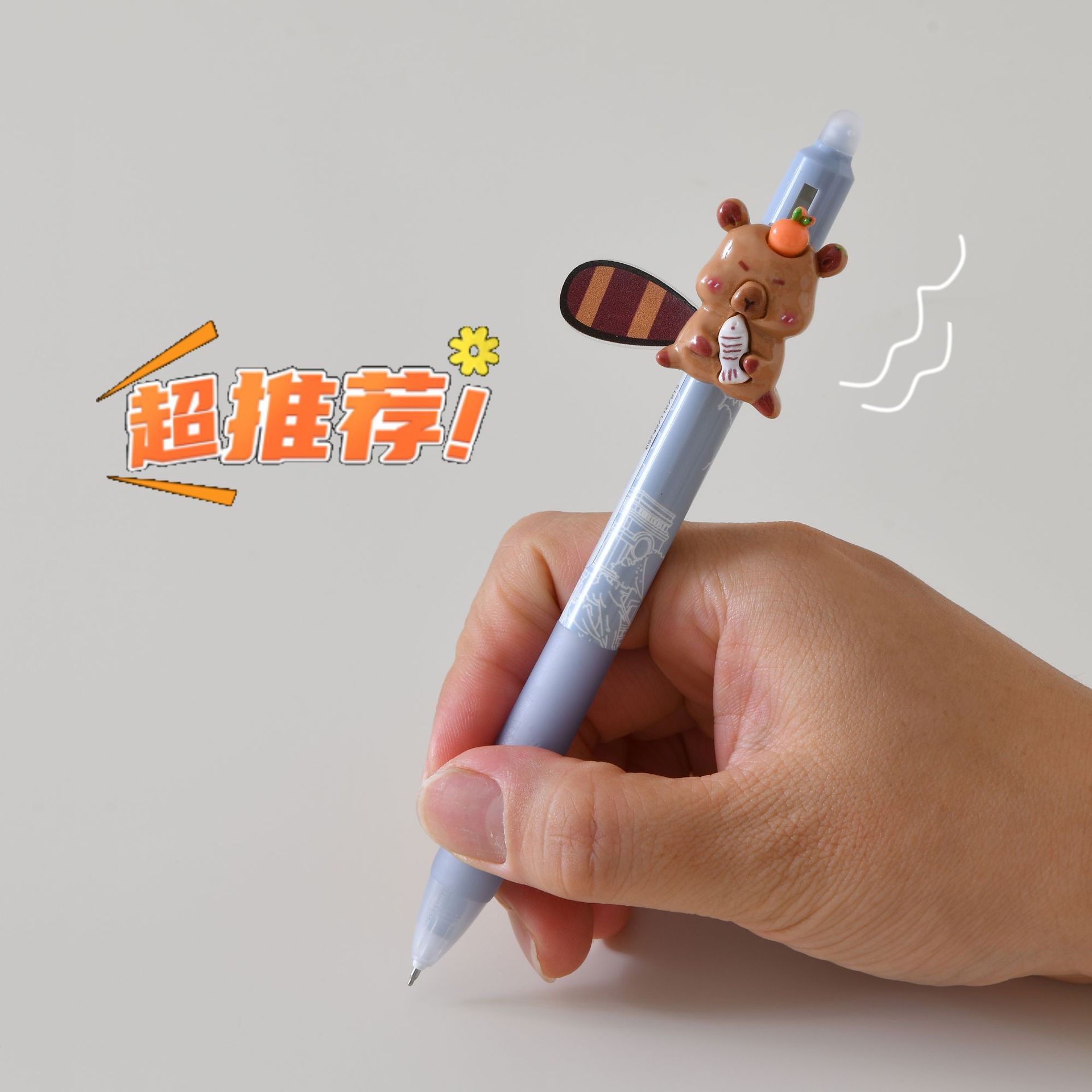 The new Capibala cute gel pen with a 0.5mm anti-slip grip is a stationery writing pen that can be used to erase questions pic 13