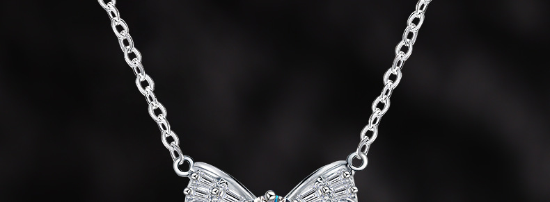 Sterling silver necklace, tassel bow necklace, accessory, high-end and elegant, ins style sweater chain, new accessory necklace pic 15