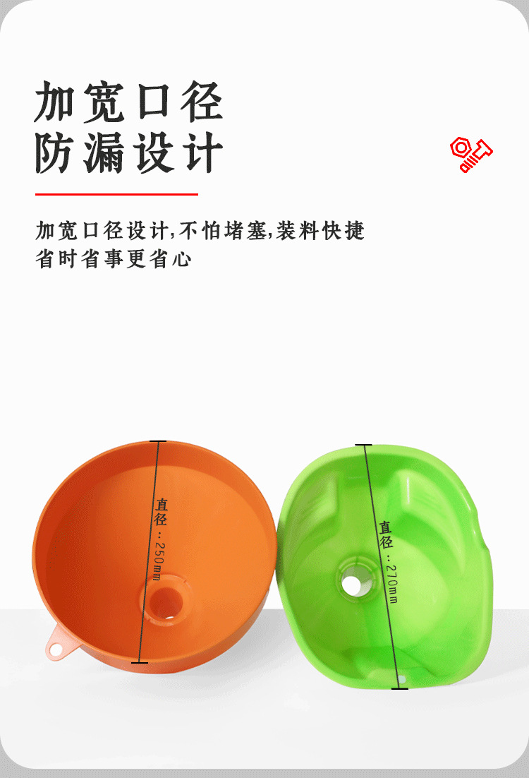 Factory direct sales of multi-specification plastic multi-functional funnel kits for rapid filling of water and oil collection machinery pic 4