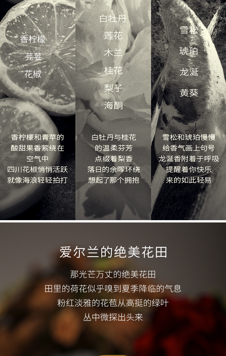 小城伊香女士香水批发持久淡香爱尔兰的绝美花田血橙罗勒厂家直销详情8