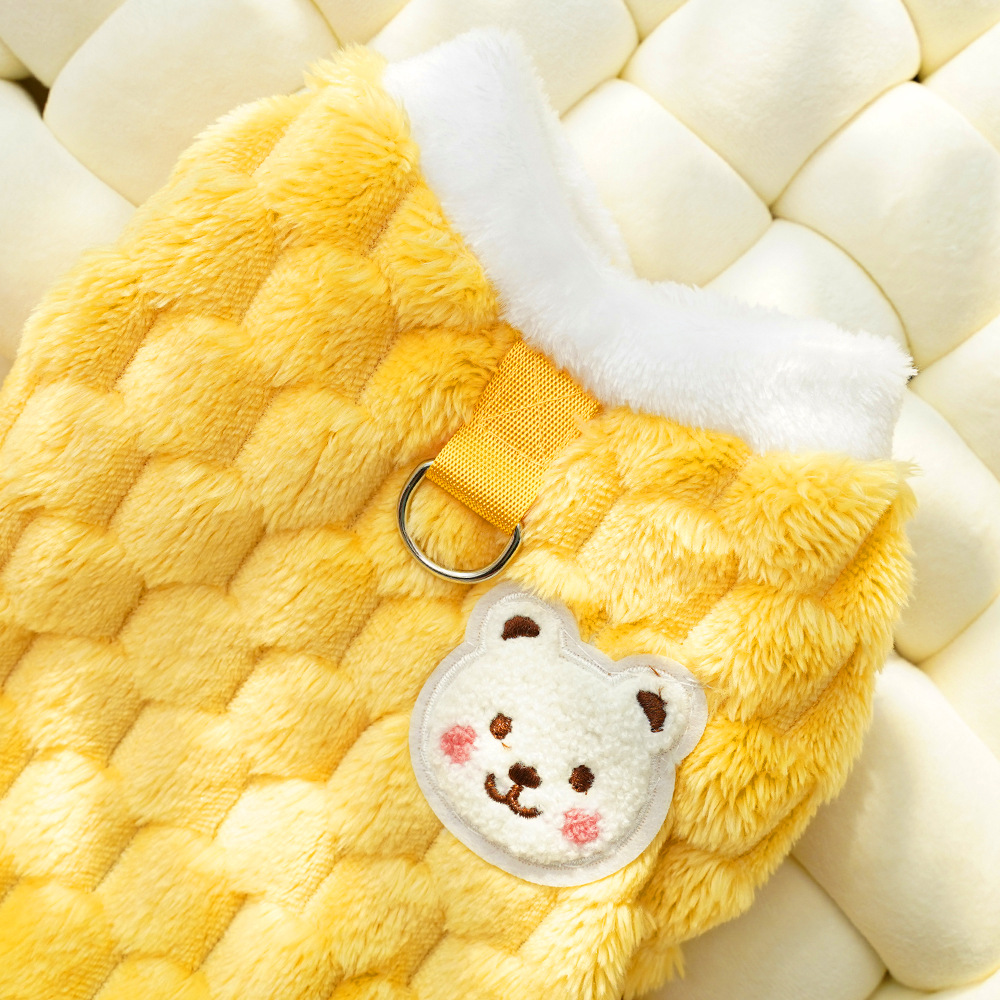 New autumn and winter collection of dog towing clothes, Bichon Frise pet, Teddy, Schnauzer cat supplies with fleece for wholesale pic 9