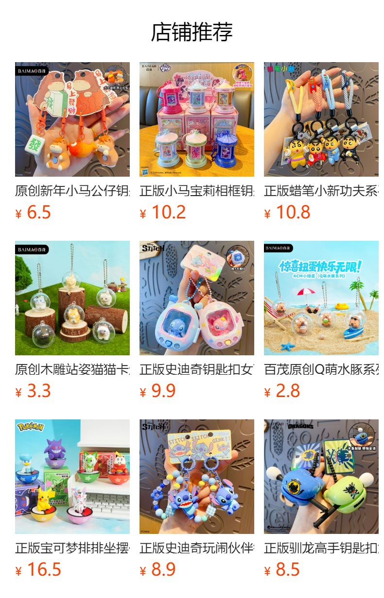 原创可爱太空宇航猪猪钥匙扣卡通创意手机包包挂饰汽车钥匙链挂件详情1