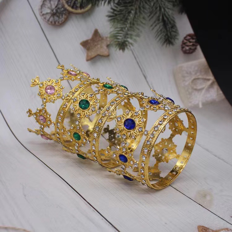 Wholesale of new bride headwear, water diamond crown, bride princess crown, wedding dress accessories, crown hair accessories, and cake decorations pic 5