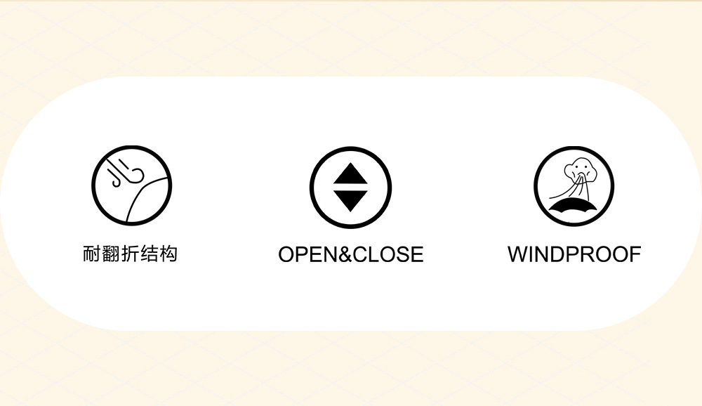 菱格高颜值三折自动伞8骨自开收雨伞现货外贸批发挡风遮阳防雨日用百货详情3