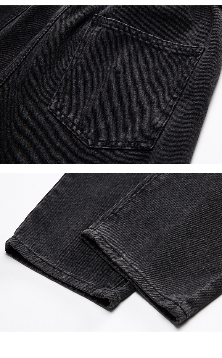男装牛仔裤美式街头潮牌牛仔裤子男宽松高级感百搭水洗牛仔直筒裤详情17