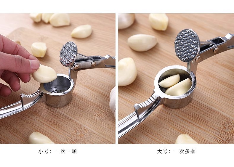 Thickened alloy manual garlic press, garlic puree, garlic mashing, garlic squeezing, garlic peeling, ginger juice maker, garlic picker, kitchenware pic 3