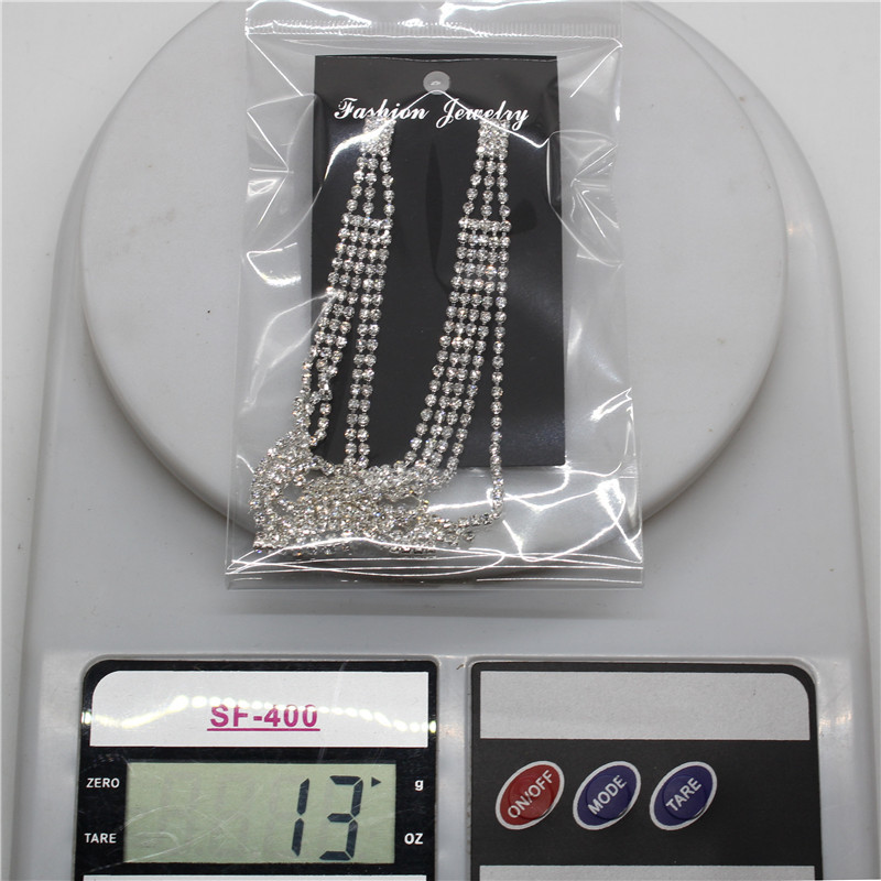 爪链流苏链装饰耳环长款耳针钻链耳饰品女孩首饰铜爪烧焊厂家直销详情31