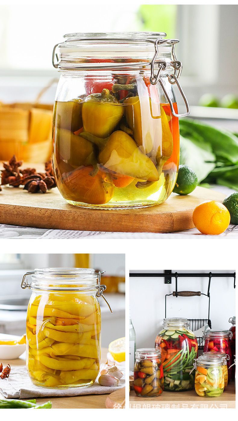 Wholesale glass sealed cans, stainless steel snap-on tea cans, food storage cans, kitchen five-grain storage boxes pic 4