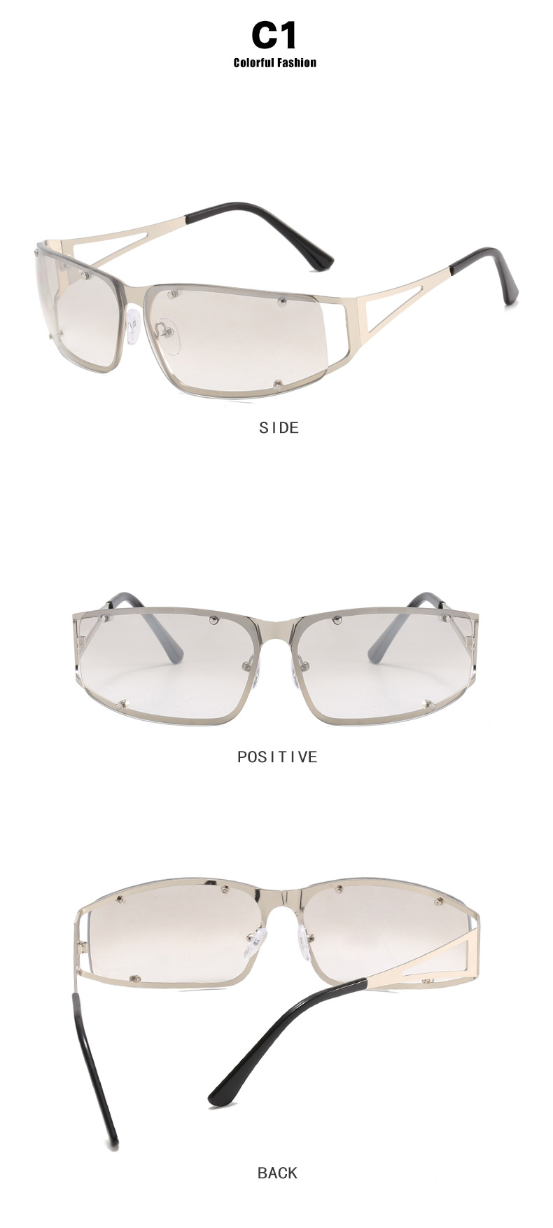 金属Y2K太阳镜镂空2023新款女欧美个性辣妹蹦迪墨镜时尚太阳眼镜详情7