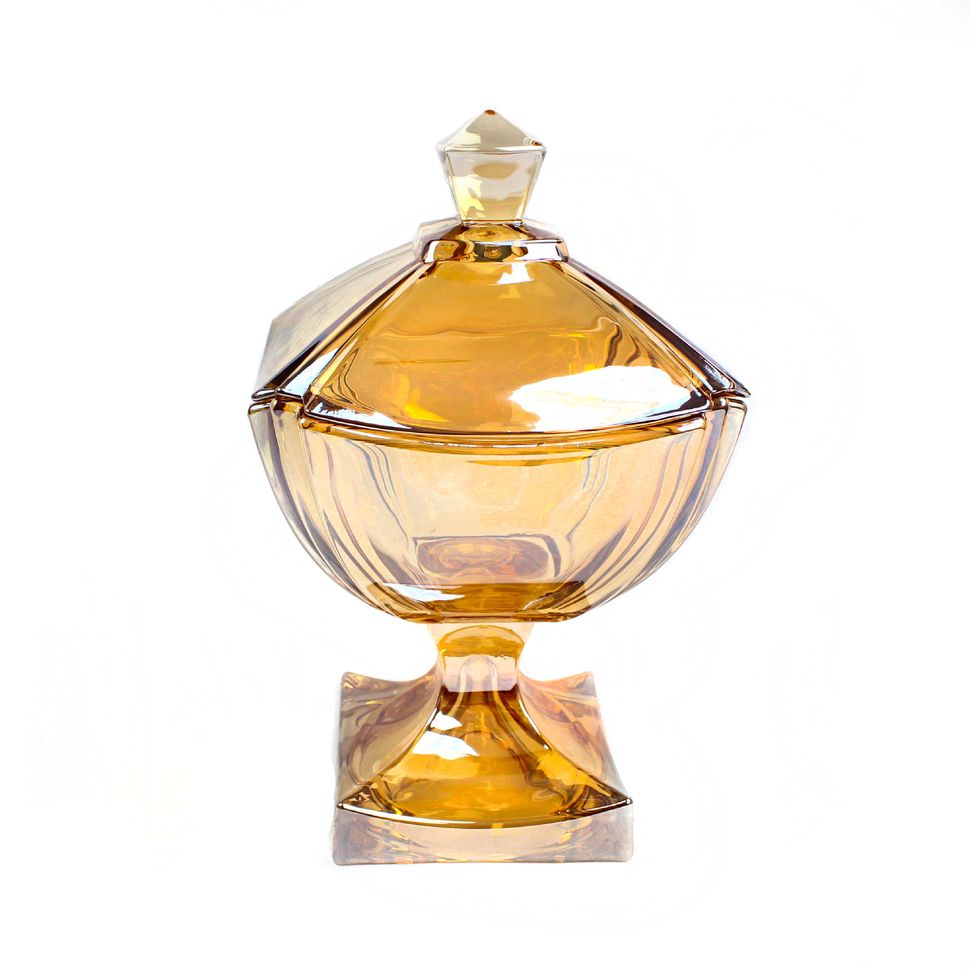 家用客厅茶几ins风轻奢北欧风格四方玻璃果盘果斗 宾馆水晶糖缸详情15