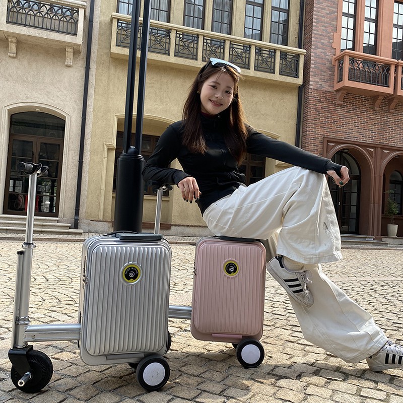 The electric suitcase can be ridden. In 2025, the travel suitcase has an ultra-long battery life. It is a 20-inch carry-on suitcase, a combination suitcase and a handle suitcase pic 2