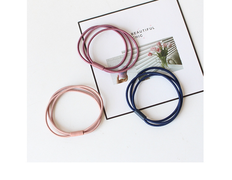 高弹力皮筋发圈 黑色三合一连接头绳扎头发女发饰厂家直销详情109