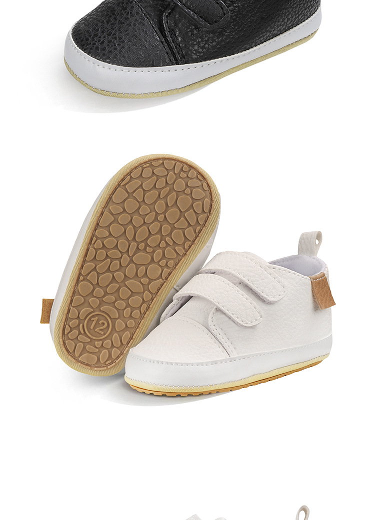 春秋0-1岁婴儿学步鞋PU魔术贴 男女宝宝波鞋室内外皮鞋软底详情13