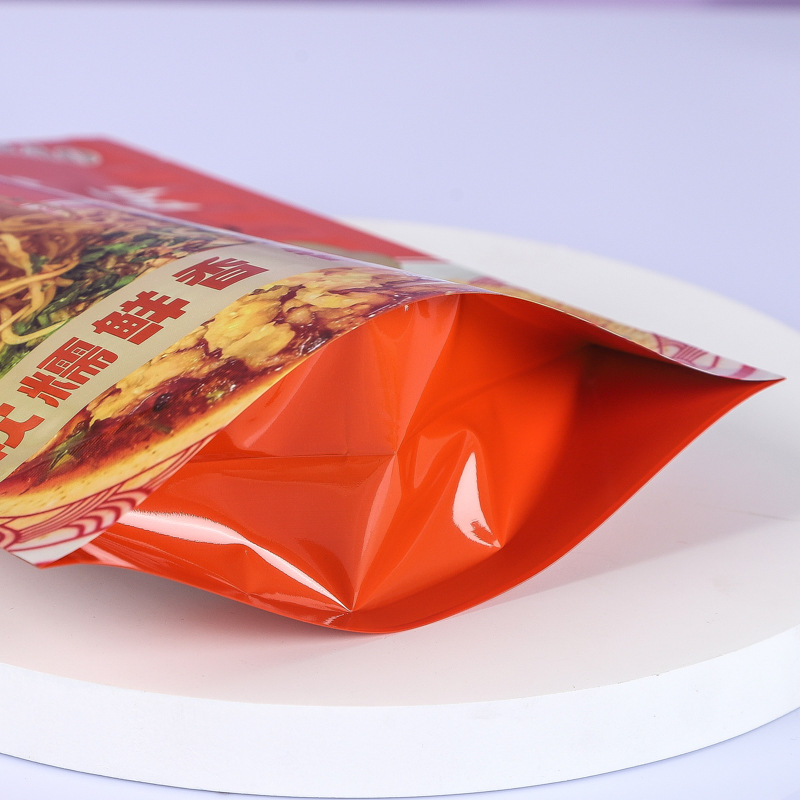 Plastic food packaging bags are designed as self-standing and self-sealing bags, three-sided sealed aluminum foil bags, composite roll film vacuum zipper bags pic 17