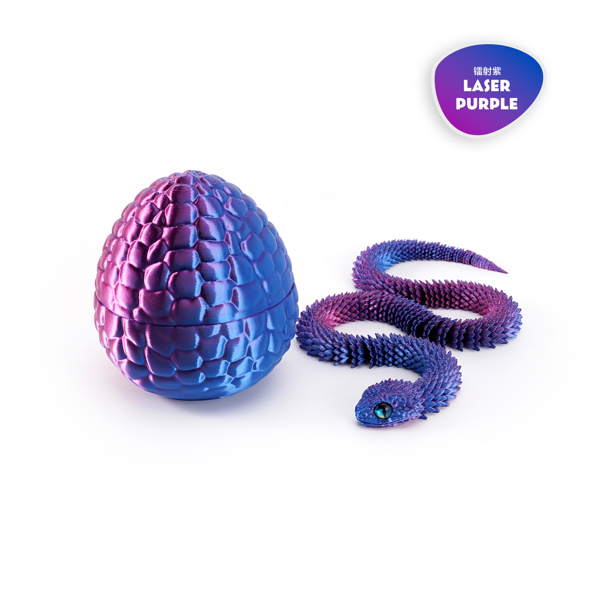 3D打印玩具蛇蛋套装蝰蛇摆件灵活今奇手办礼物彩色装饰潮玩拼装详情7