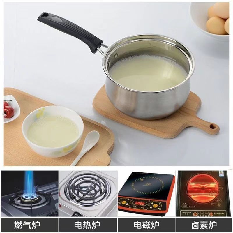 Stainless steel milk pot, small soup pot, small steamer, mini pot, baby food cooking, hot milk pot, induction cooker, small milk pot pic 9