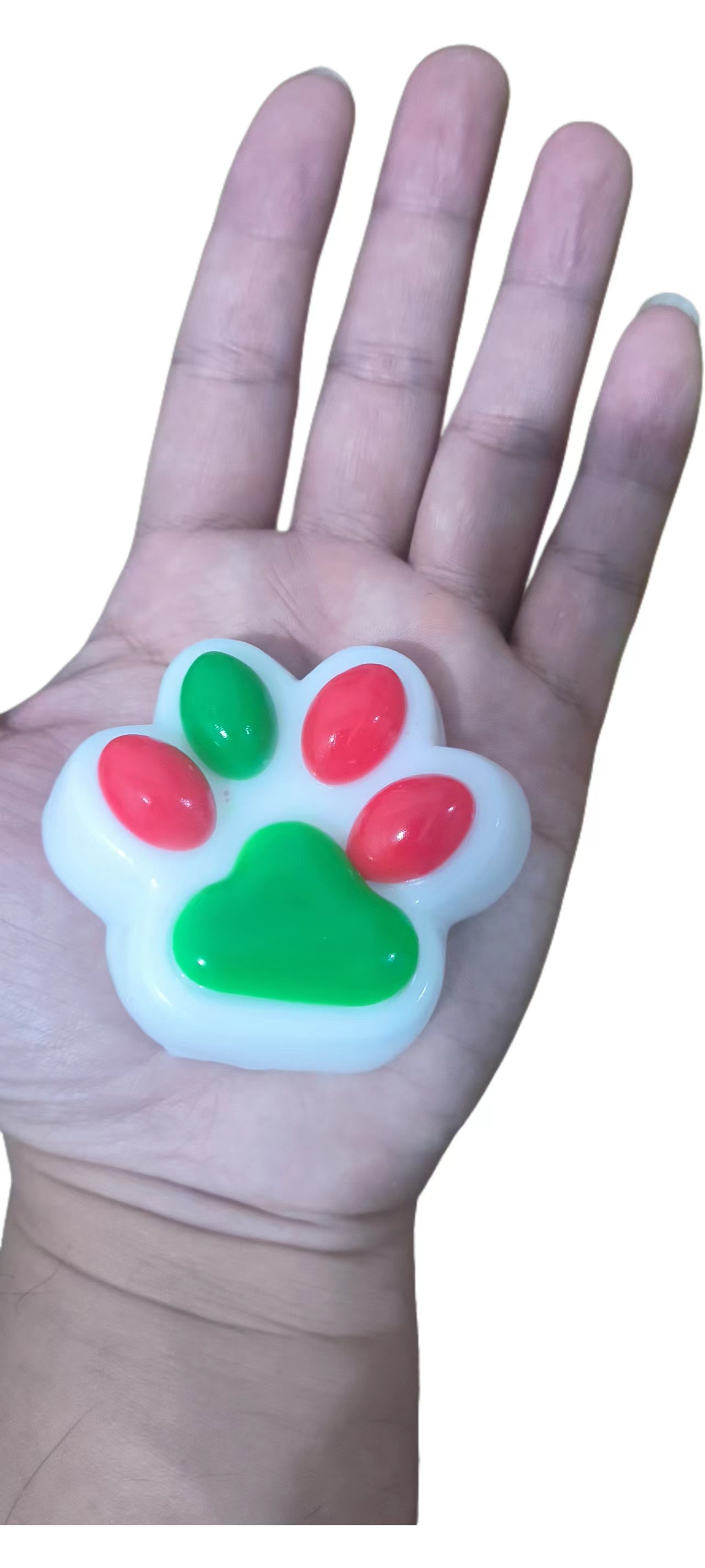 工厂直销TPR软胶圣诞中号猫掌猫爪捏捏乐萌宠大团子卡通减压玩具详情1