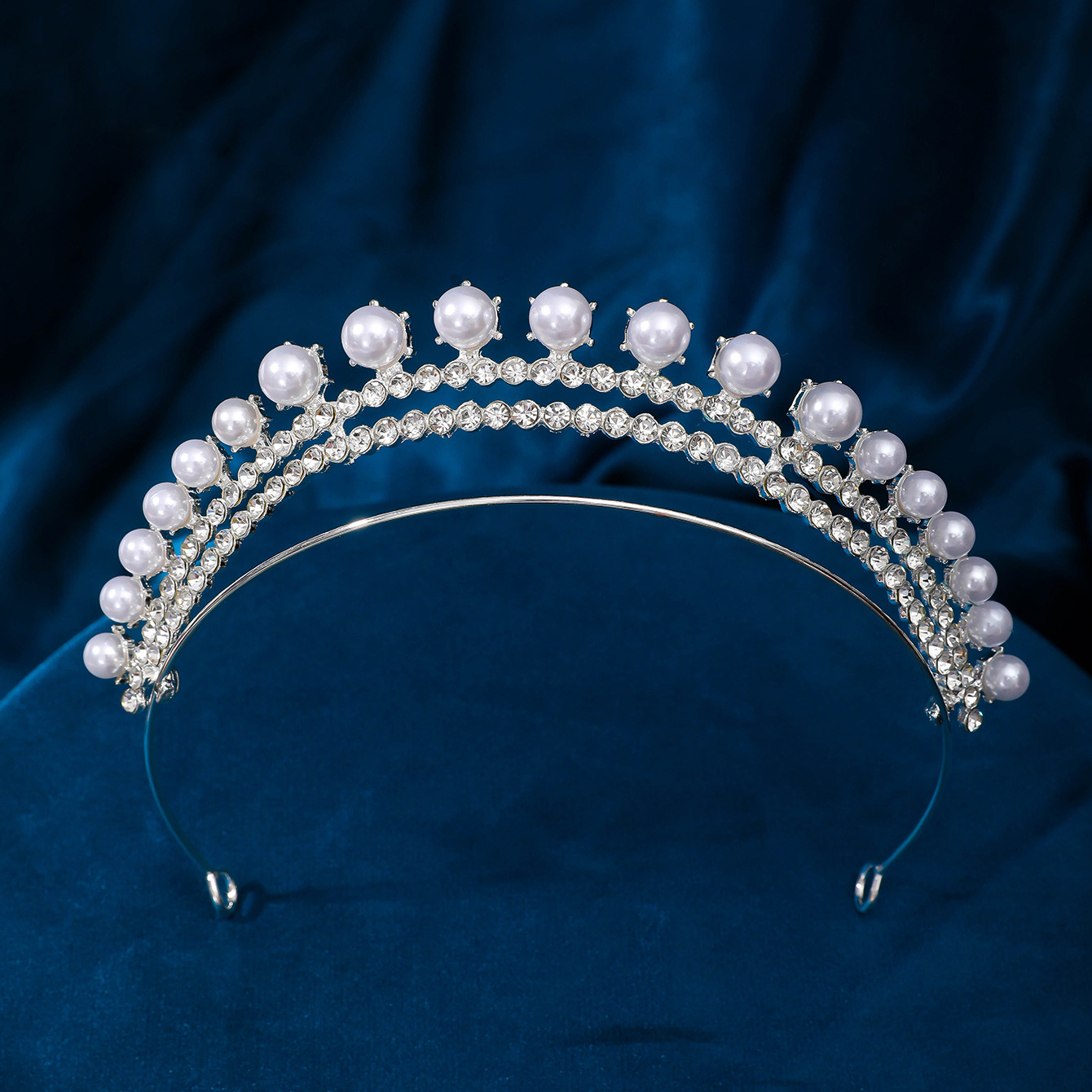 New water diamond elegant bride headwear, studio style accessories, beauty pageant dinner pearl hair accessories, hair crowns, princess crowns pic 7