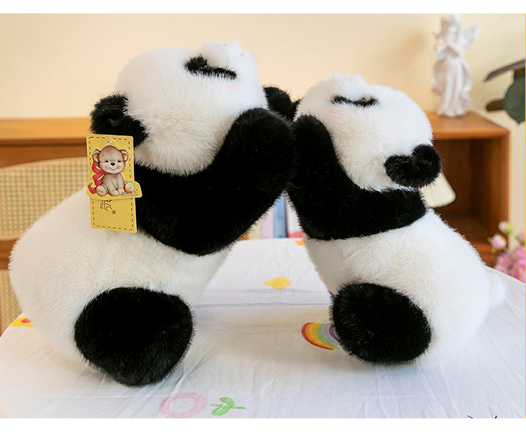趴姿泡泡熊猫公仔动物园动物大熊猫国潮毛绒玩具玩偶女生礼物批发详情16