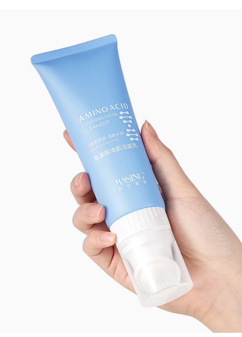 120ml amino acid brush facial Cleanser for cross-border trade, oil-control amino acid facial cleanser for both men and women pic 12