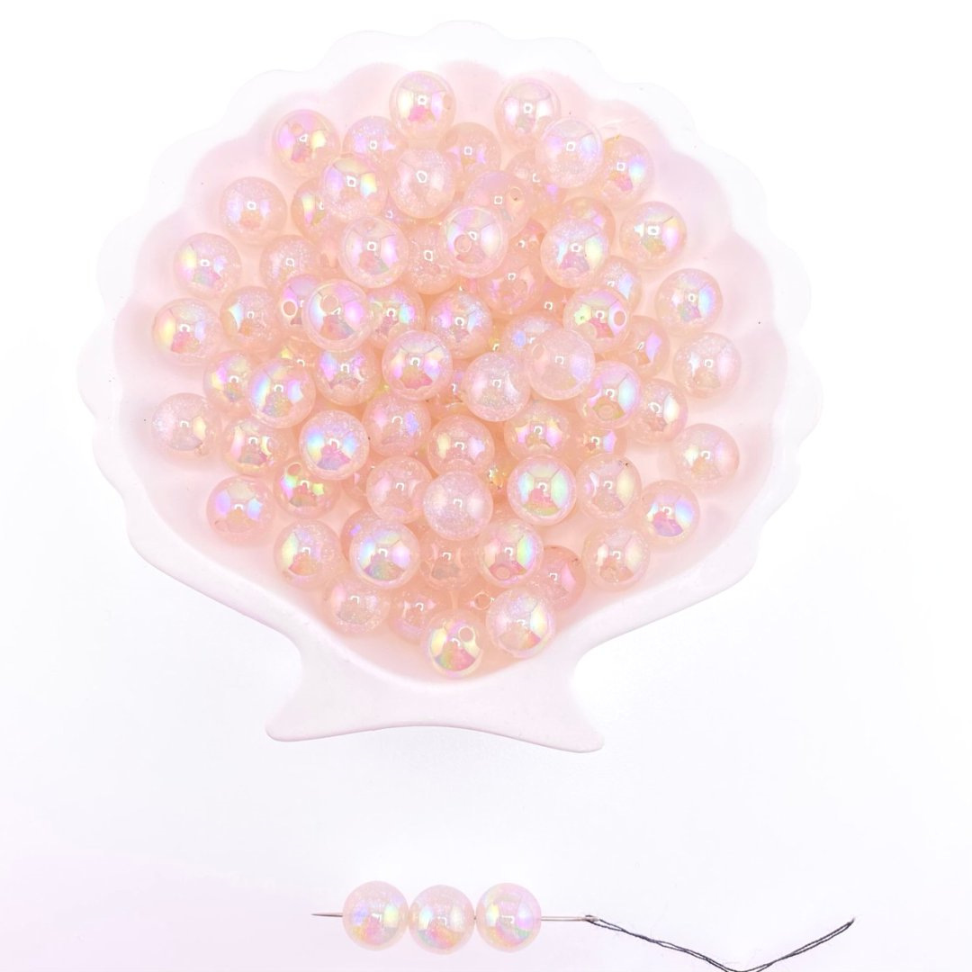 Full sky Star UV electroplated resin round beads, loose beads, DIY jewelry, bracelet, mobile phone chain, keychain accessory beads pic 6