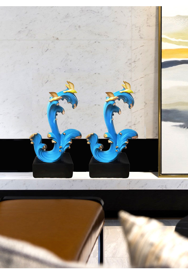 新款风生水起摆件客厅摆件高档乘风破浪装饰品房间办公室客厅摆件详情11