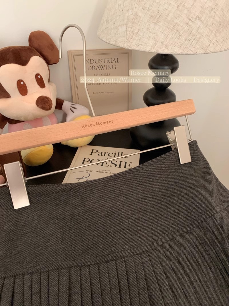 (毛呢加厚好质量+裤+拉链＋内衬）小百褶百褶裙短裙A字半身裙春秋详情20