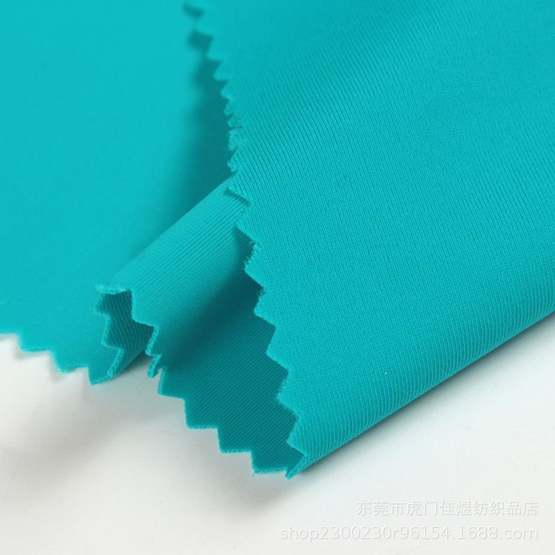Flat fabric polyester glossy Lycra fabric swimsuit surface fabric 220 swimsuit elastic fabric ice silk fabric knitted composite blue pic 5