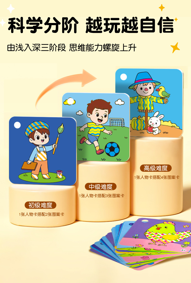 穿搭叠叠乐设计师儿童几何拼图玩具锻炼图形空间思维逻辑想象力详情3