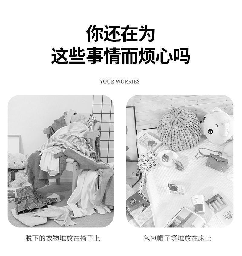 立式挂衣架落地卧室衣帽架多功能简易衣服架入户门鞋架衣架一体杆详情4
