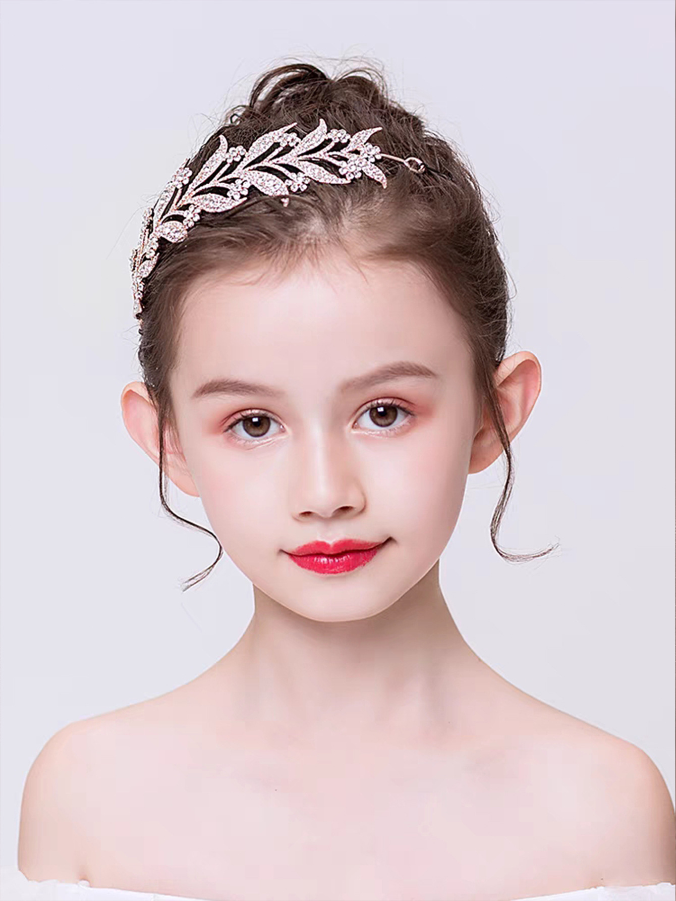 韩版时尚新娘王冠合金镶白色水钻新娘皇冠头饰树叶造型婚庆配饰详情5