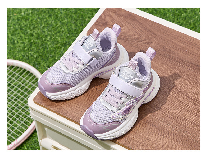 儿童运动鞋男女童老爹鞋2025春秋透气网面中童轻便软底跑步男童鞋详情11