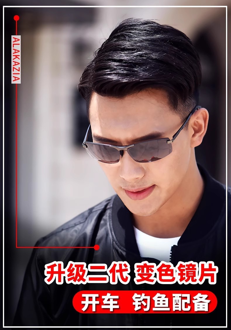 智能变光眼镜男士日夜两用驾驶自动变色偏光司机开车专用太阳墨镜详情2